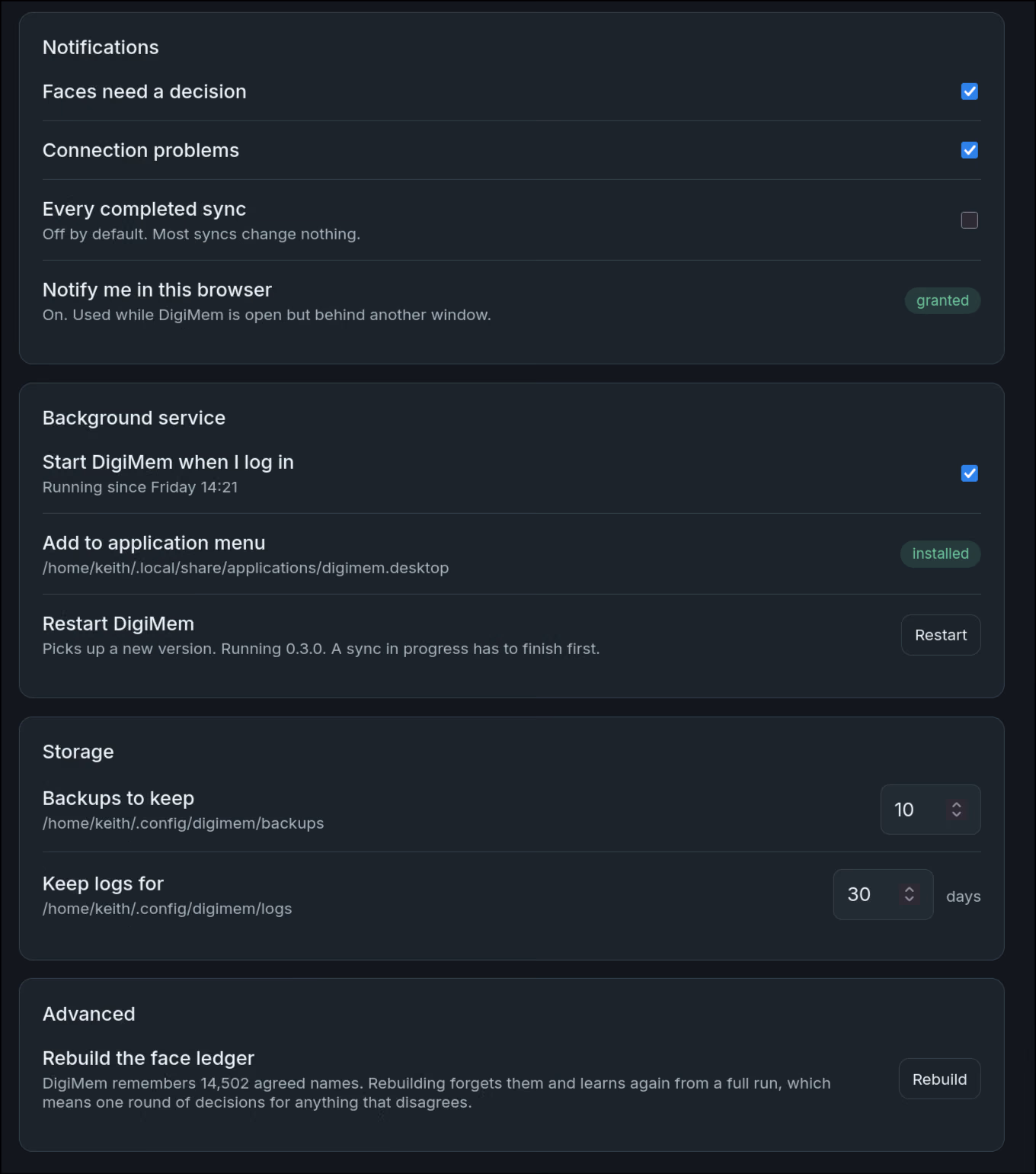 Settings (page 2)