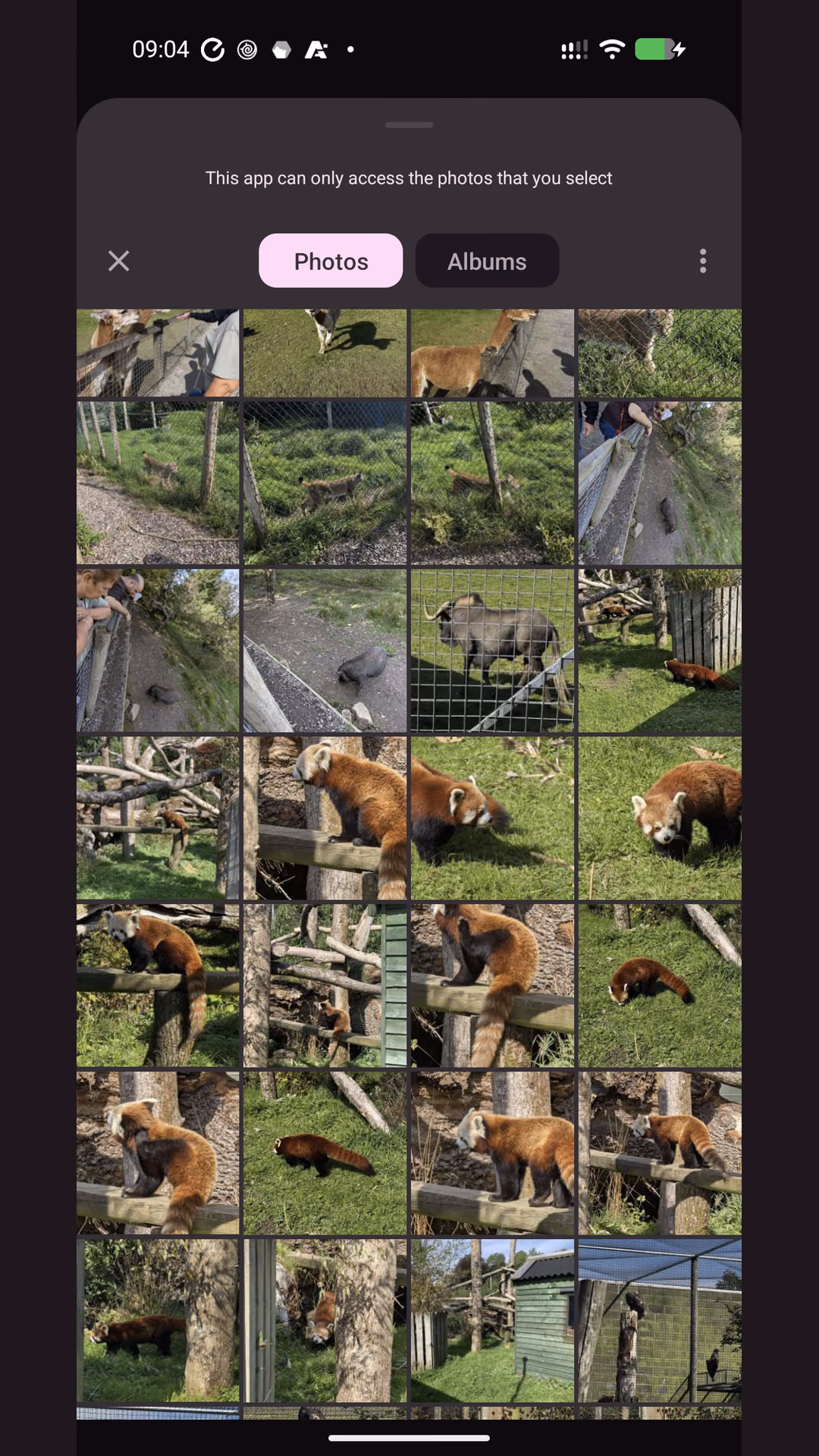 Android photo picker with Nextcloud photos