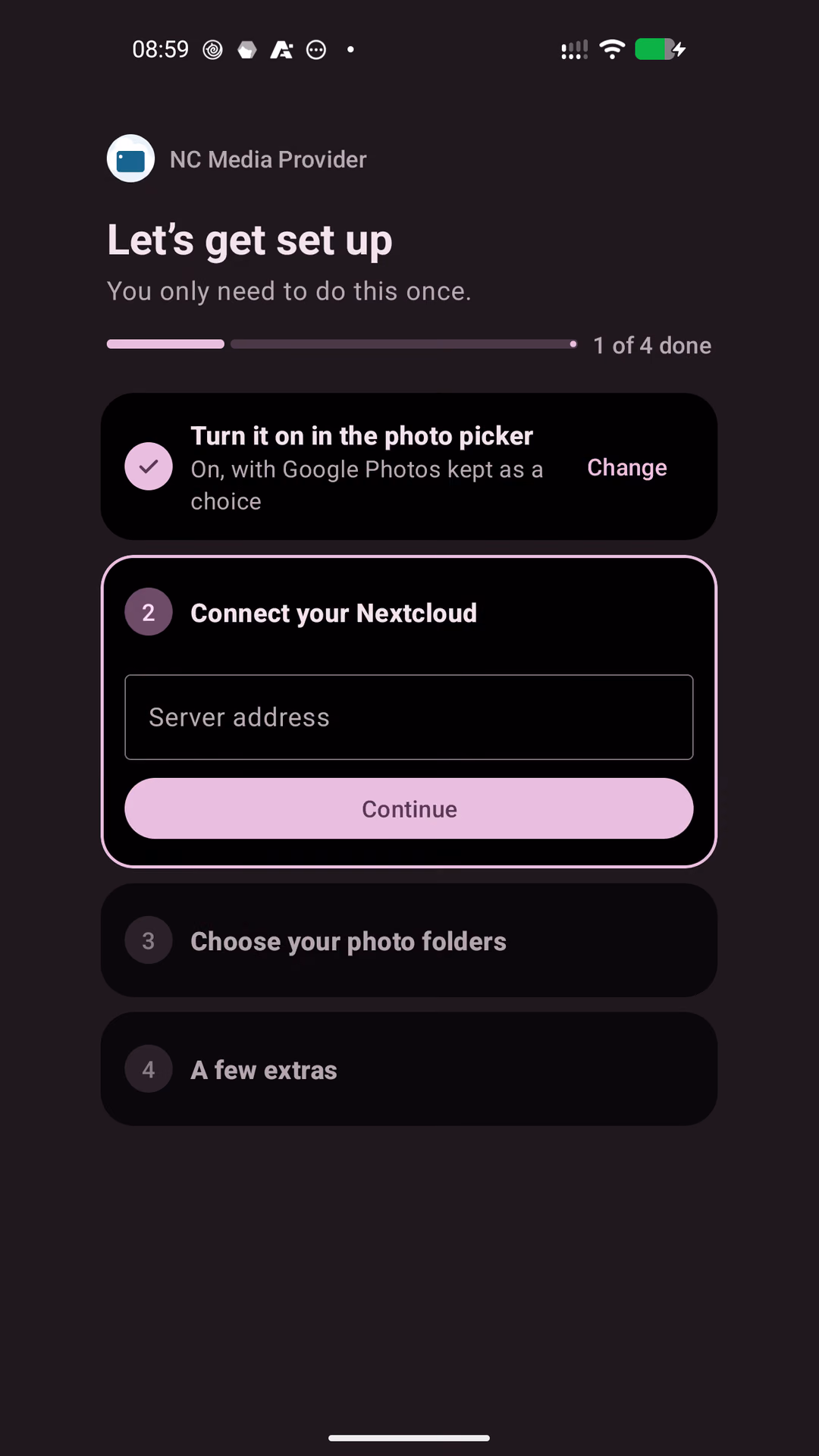 Onboarding setup wizard