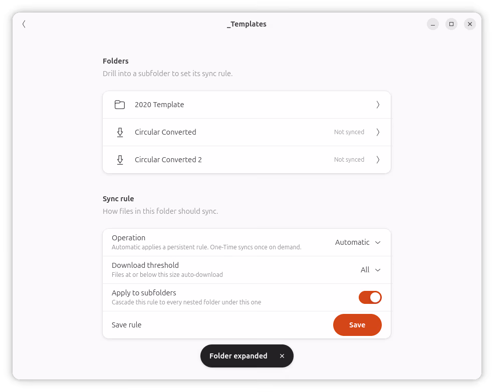 Creating a sync rule