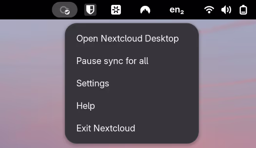 Icon menu in action